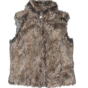 NWT Justice Brown Faux Fur Vest